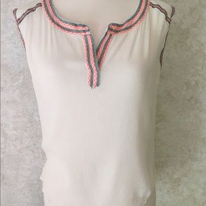 THML Medium Cream hi-low tank top